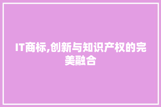 IT商标,创新与知识产权的完美融合