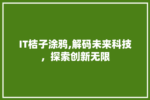 IT桔子涂鸦,解码未来科技，探索创新无限