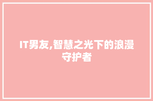IT男友,智慧之光下的浪漫守护者