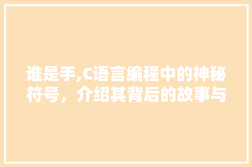 谁是手,C语言编程中的神秘符号，介绍其背后的故事与内涵
