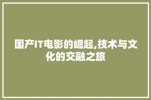 国产IT电影的崛起,技术与文化的交融之旅