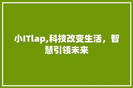 小ITlap,科技改变生活，智慧引领未来