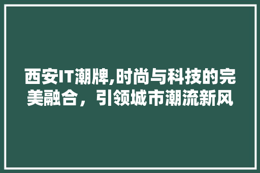 西安IT潮牌,时尚与科技的完美融合，引领城市潮流新风尚
