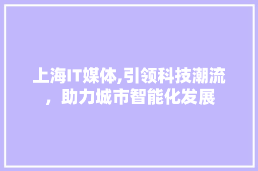 上海IT媒体,引领科技潮流，助力城市智能化发展