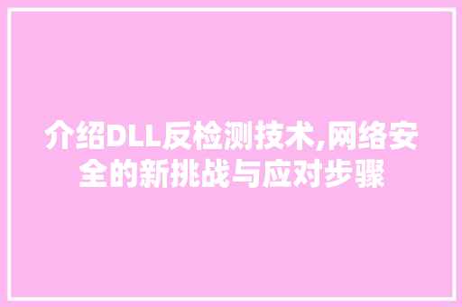 介绍DLL反检测技术,网络安全的新挑战与应对步骤