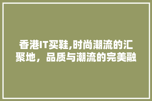 香港IT买鞋,时尚潮流的汇聚地，品质与潮流的完美融合