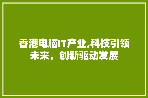 香港电脑IT产业,科技引领未来，创新驱动发展