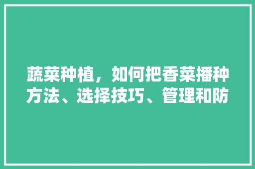 蔬菜种植，如何把香菜播种方法、选择技巧、管理和防治病虫做好呢「蔬菜种植方法与流程」 蔬菜种植，如何把香菜播种方法、选择技巧、管理和防治病虫做好呢「蔬菜种植方法与流程」 植物种类