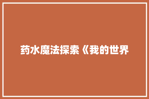 药水魔法探索《我的世界