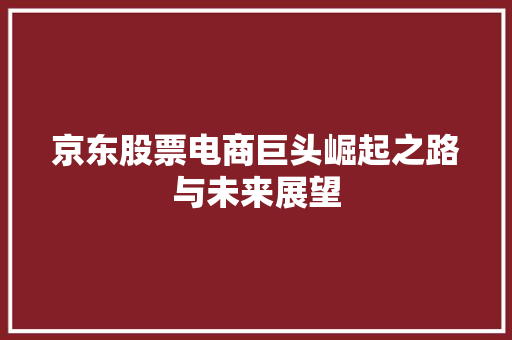 京东股票电商巨头崛起之路与未来展望