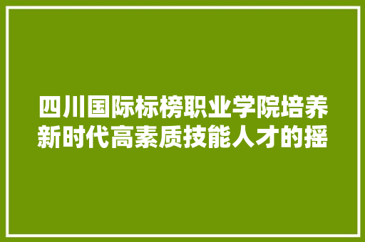 四川国际标榜职业学院培养新时代高素质技能人才的摇篮