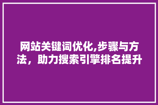 网站关键词优化,步骤与方法，助力搜索引擎排名提升