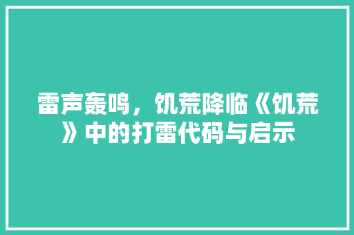 雷声轰鸣，饥荒降临《饥荒》中的打雷代码与启示