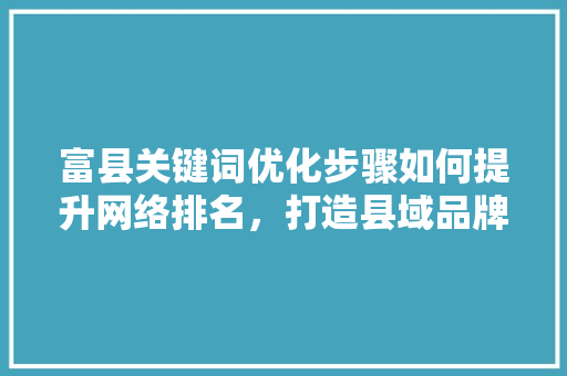 富县关键词优化步骤如何提升网络排名，打造县域品牌新高度