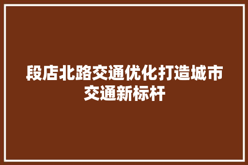 段店北路交通优化打造城市交通新标杆 番茄种植技巧