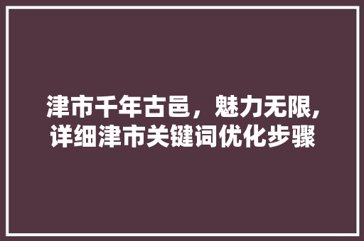 津市千年古邑，魅力无限,详细津市关键词优化步骤