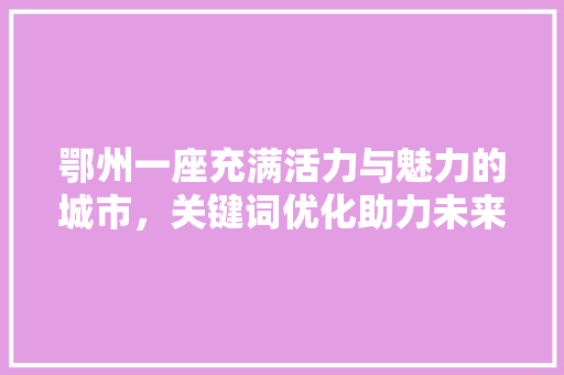 鄂州一座充满活力与魅力的城市，关键词优化助力未来发展