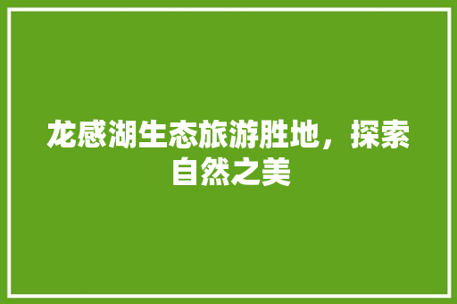 龙感湖生态旅游胜地，探索自然之美 植物种类