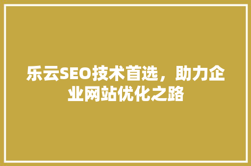 乐云SEO技术首选，助力企业网站优化之路