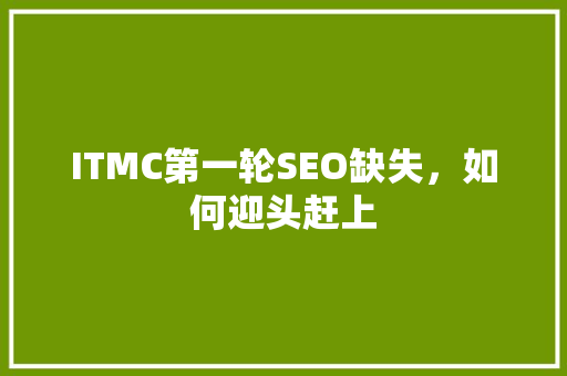 ITMC第一轮SEO缺失，如何迎头赶上 番茄种植技巧