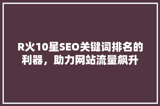 R火10星SEO关键词排名的利器，助力网站流量飙升