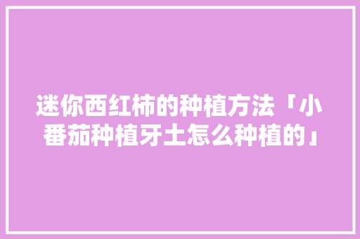 迷你西红柿的种植方法「小番茄种植牙土怎么种植的」 迷你西红柿的种植方法「小番茄种植牙土怎么种植的」 花朵知识