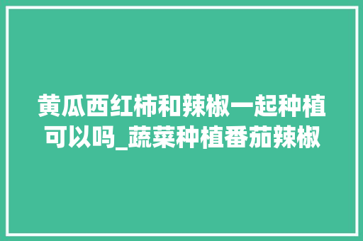 黄瓜西红柿和辣椒一起种植可以吗_蔬菜种植番茄辣椒技巧视频 番茄种植技巧 黄瓜西红柿和辣椒一起种植可以吗_蔬菜种植番茄辣椒技巧视频 黄瓜西红柿和辣椒一起种植可以吗_蔬菜种植番茄辣椒技巧视频 番茄种植技巧