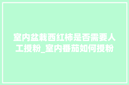 室内盆栽西红柿是否需要人工授粉_室内番茄如何授粉 种植技巧 室内盆栽西红柿是否需要人工授粉_室内番茄如何授粉 室内盆栽西红柿是否需要人工授粉_室内番茄如何授粉 种植技巧