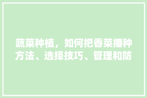 蔬菜种植，如何把香菜播种方法、选择技巧、管理和防治病虫做好呢_蔬菜种植管理技巧书籍 蔬菜种植，如何把香菜播种方法、选择技巧、管理和防治病虫做好呢_蔬菜种植管理技巧书籍 植物种类