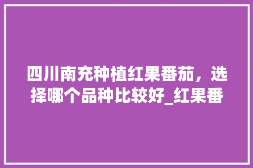 四川南充种植红果番茄，选择哪个品种比较好_红果番茄怎么种植视频 四川南充种植红果番茄，选择哪个品种比较好_红果番茄怎么种植视频 植物种类